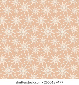 Twinkle stars seamless vector pattern