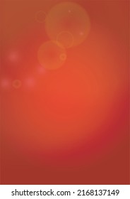 Twinkle Vector Magic Background With Golden Sparkle Circles on Red Gradient. Shiny Sun Texture. Defocused Bokeh Design. Christmass And New Year Frame. Glittery Shimmer Summer Love Page.  Marriage Card