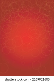 Twinkle Vector Magic Background With Golden Sparkle Circles on Red Gradient. Shiny Sun Texture. Defocused Bokeh Design. Christmass And New Year Frame. Glittery Shimmer Summer Love Page.  Flicker Cover