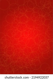 Twinkle Vector Magic Background With Golden Sparkle Circles on Red Gradient. Shiny Sun Texture. Defocused Bokeh Design. Christmass And New Year Frame. Glittery Shimmer Summer Love Page.  Birthday Card