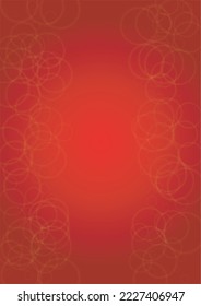 Twinkle Vector Magic Background With Golden Sparkle Circles on Red Gradient. Shiny Sun Texture. Defocused Bokeh Design. Christmass And New Year Frame. Glittery Shimmer Summer Love Page.  Marriage Card