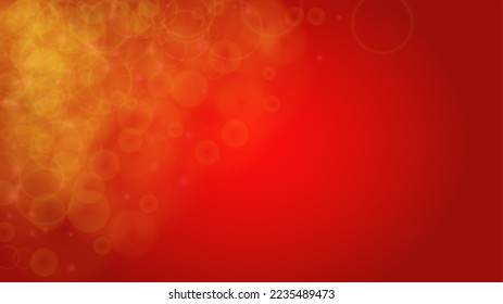 Twinkle Vector Magic Background With Golden Sparkle on Red Gradient. Shiny Sun Texture. Defocused Bokeh Design. Christmass And New Year Frame. Glittery Shimmer.