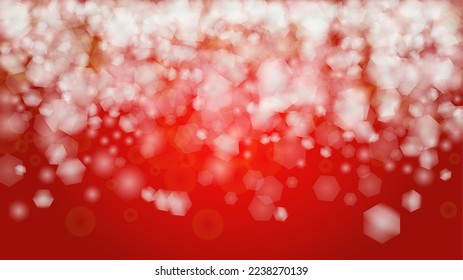 Twinkle Vector Magic Background With Golden Sparkle on Red Gradient. Shiny Sun Texture. Defocused Bokeh Design. Christmass And New Year Frame. Glittery Shimmer.