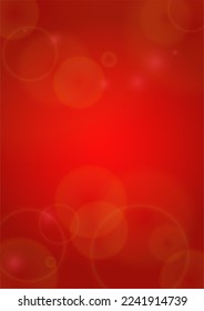 Twinkle Vector Magic Background With Golden Sparkle Circles on Red Gradient. Shiny Sun Texture. Defocused Bokeh Design. Christmass And New Year Frame. Glittery Shimmer Summer Love Page.  Birthday Card