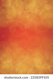 Twinkle Vector Magic Background With Golden Sparkle Circles on Red Gradient. Shiny Sun Texture. Defocused Bokeh Design. Christmass And New Year Frame. Glittery Shimmer Summer Love Page.  Party Poster