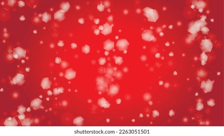 Twinkle Vector Magic Background With Golden Sparkle on Red Gradient. Shiny Sun Texture. Defocused Bokeh Design. Christmass And New Year Frame. Glittery Shimmer.