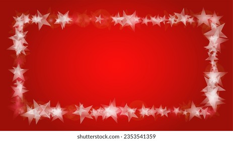 Twinkle Vector Magic Background With Golden Sparkle on Red Gradient. Shiny Sun Texture. Defocused Bokeh Design. Christmass And New Year Frame. Glittery Shimmer.