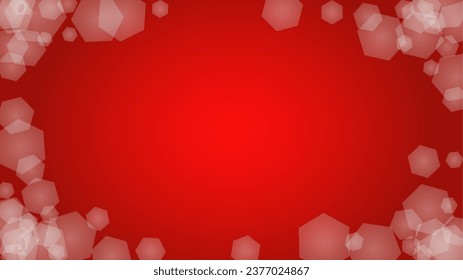 Twinkle Vector Magic Background With Golden Sparkle on Red Gradient. Shiny Sun Texture. Defocused Bokeh Design. Christmass And New Year Frame. Glittery Shimmer.