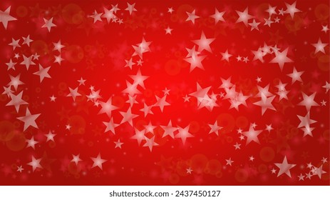 Fondo mágico del vector del centelleo con la chispa dorada en el degradado rojo. Textura brillante del sol. Diseño Bokeh desenfocado. Marco De Navidad Y Año Nuevo. Brillo brillante.