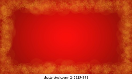 Twinkle Vector Magic Background With Golden Sparkle on Red Gradient. Shiny Sun Texture. Defocused Bokeh Design. Christmass And New Year Frame. Glittery Shimmer.