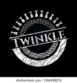 Twinkle written on a chalkboard. Vector Illustration. Detailed.