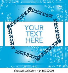 Twinkling star template in cobalt blue