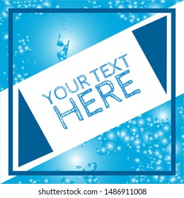 Twinkling star template in cobalt blue