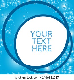 Twinkling star template in cobalt blue