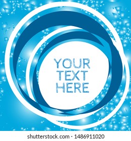 Twinkling star template in cobalt blue