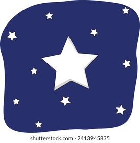 Twinkling stars in sky vector ilustration