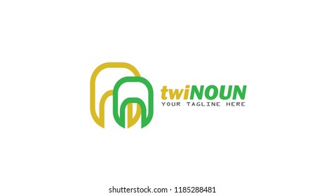 twiNoun Letter Logo Template 