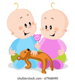 Cartoon Twins Hd Stock Images Shutterstock