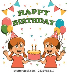 The twins birthday party girls 