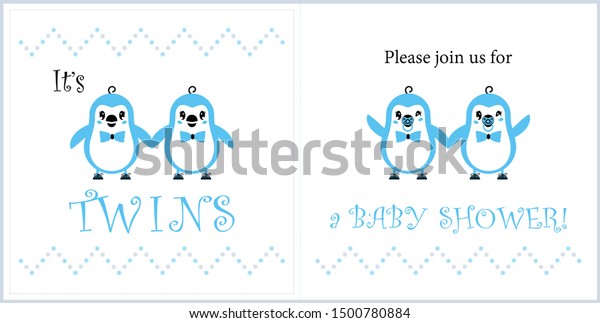 Twins Birthday Party Themes Happy Birthday Stock Vector Royalty