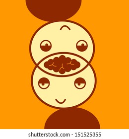 Twins brain concept