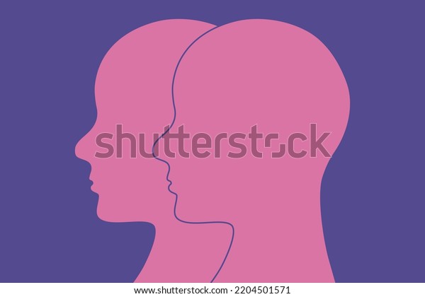 Twins Conceptual Symbol Two Identical Twins Stock Vector (Royalty Free ...