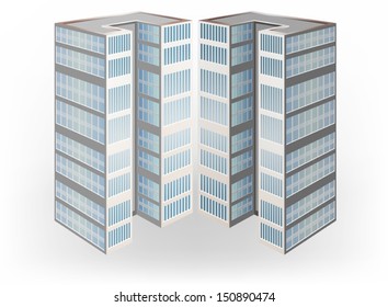 Twins condominium vector on a white background