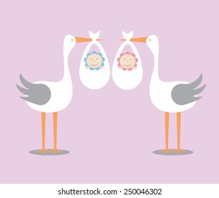 263 Stork Twins Images, Stock Photos & Vectors 