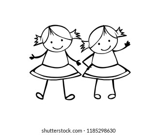 Sisters Sketch Hd Stock Images Shutterstock