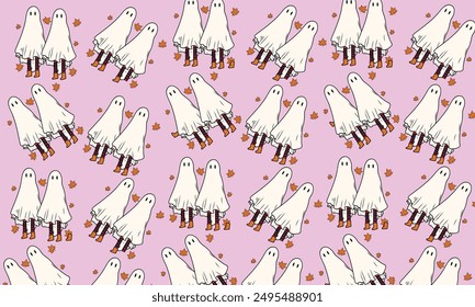 the twins halloweem seamless background pattern wallpaper texture 