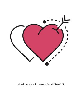 twins  heart and arrow pink