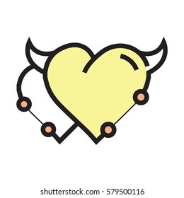 Twins Heart Devil Pen tool Style yellow