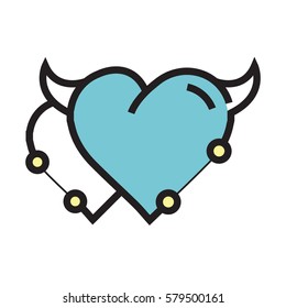Twins Heart Devil Pen tool Style blue