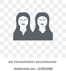 Twins icon. Trendy flat vector Twins icon on transparent background from People collection. 