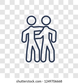 Twins icon. Trendy linear Twins logo concept on transparent background from People collection