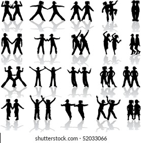 Twins - silhouettes of children
