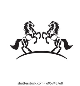 twins standing horse