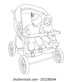 Twin Baby Stroller Images Stock Photos Vectors Shutterstock