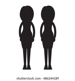 twins together silhouette
