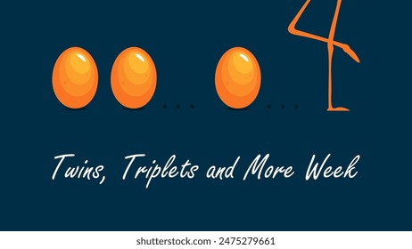Twins, Triplets and More Week design, vector illustration