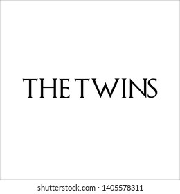 The twins typography vector illustration