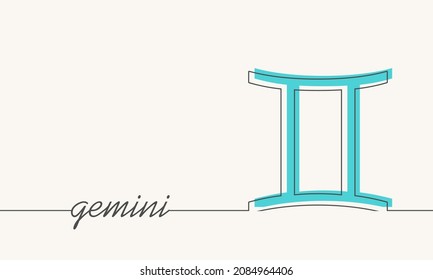 Twins zodiac symbol icon in thin line style