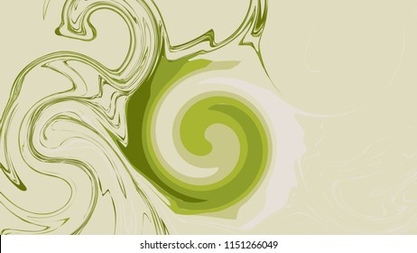 Twirl abstract background. Concept of matcha green tea color.
