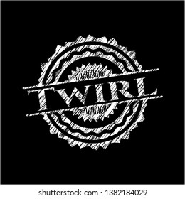 Twirl with chalkboard texture. Vector Illustration. Detailed.