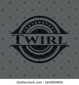 Twirl dark emblem. Vector Illustration. Detailed.