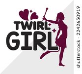 Twirl Girl SVG Printable Vector Illustration