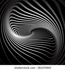 Twirl illusion. Abstract vector illustration.