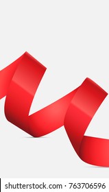 A twirl made of the red ribbon 