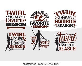 Twirl Is My Favorite Season Printable Vector Illustration