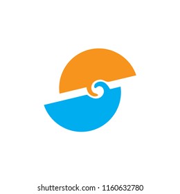twirl o letter logo
